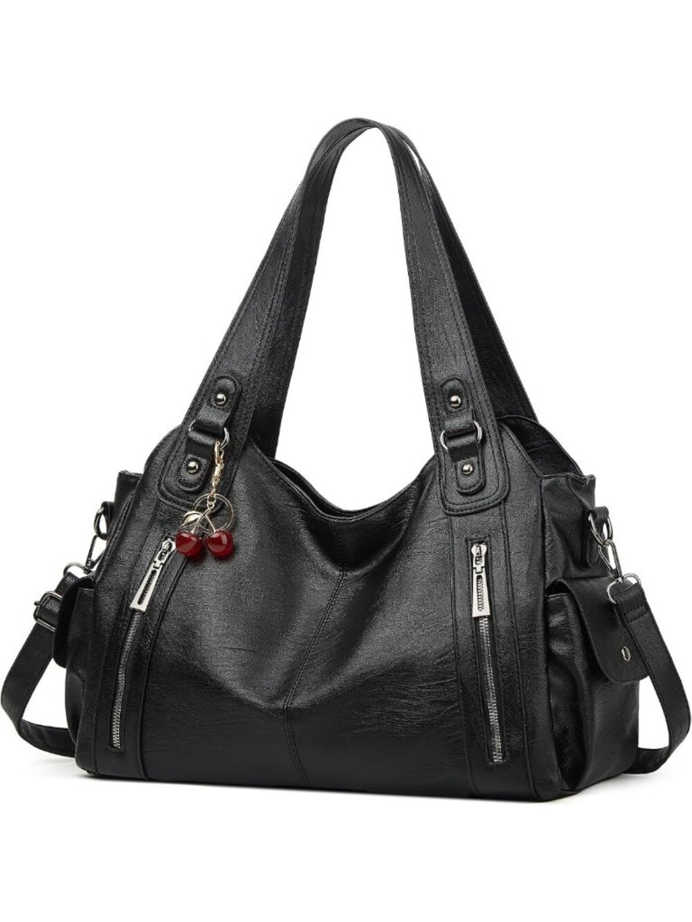 Vintage Slouchy Hobo Shoulder Bag, Retro Y2K Crossbody Purse, Punk Tote Handbag